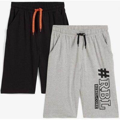 bonprix Jersey-Bermuda (2er Pack)schwarz 158Knaben bonprix Jersey-Bermuda (2er Pack)schwarz 158Knaben