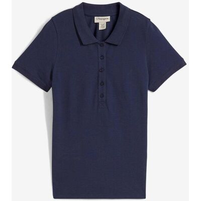bonprix Piqué-Poloshirt aus reiner Bio-Baumwolleblau 36Damen bonprix Piqué-Poloshirt aus reiner Bio-Baumwolleblau 36Damen