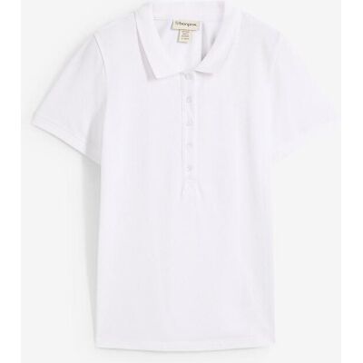 bonprix Piqué-Poloshirt aus reiner Bio-Baumwolleweiß 36Damen bonprix Piqué-Poloshirt aus reiner Bio-Baumwolleweiß 36Damen