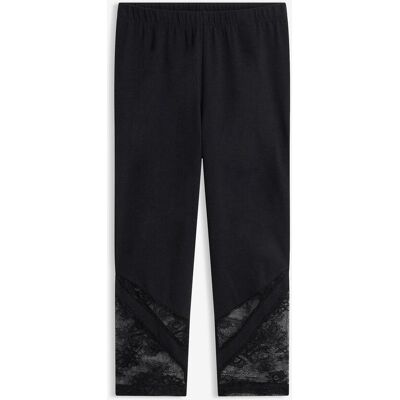 bonprix Capri-Leggings mit Spitzeschwarz 40Damen bonprix Capri-Leggings mit Spitzeschwarz 40Damen