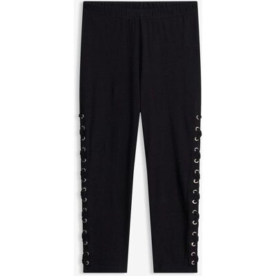 bonprix Capri-Leggings mit Schnürungschwarz 36Damen bonprix Capri-Leggings mit Schnürungschwarz 36Damen