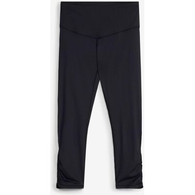 bonprix Ultraleichte Sport-Capri-Leggings mit Raffung, schnelltrocknendschwarz 48Damen bonprix Ultraleichte Sport-Capri-Leggings mit Raffung, schnelltrocknendschwarz 48Damen