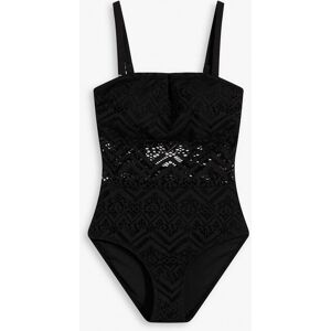 bonprix Bandeau-Badeanzug mit Spitzeschwarz 42Damen bonprix Bandeau-Badeanzug mit Spitzeschwarz 42Damen