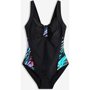 bonprix Medium Shape-Badeanzug mit bedruckten Einsätzenschwarz 38Damen bonprix Medium Shape-Badeanzug mit bedruckten Einsätzenschwarz 38Damen