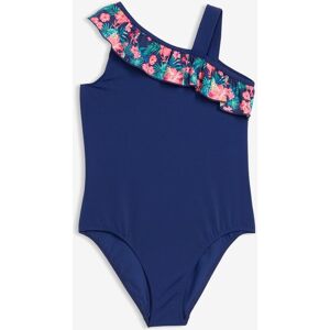 bonprix Badeanzug mit One-Shoulder-Optik und Volantblau 140Mädchen bonprix Badeanzug mit One-Shoulder-Optik und Volantblau 140Mädchen