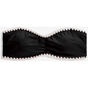 bonprix Bandeau-Bikinioberteil mit Stickereischwarz 40Damen bonprix Bandeau-Bikinioberteil mit Stickereischwarz 40Damen