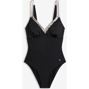 bonprix Medium Shape-Badeanzug mit silbernen Detailsschwarz 42Damen bonprix Medium Shape-Badeanzug mit silbernen Detailsschwarz 42Damen