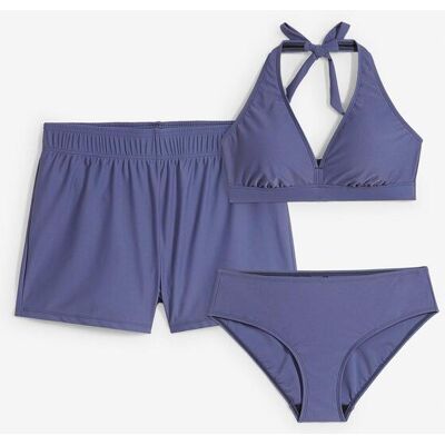 bonprix Bikini und Badeunterteil (3-tlg.Set)blau 44Damen bonprix Bikini und Badeunterteil (3-tlg.Set)blau 44Damen