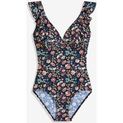 bonprix Light Shape-Badeanzug mit Volantsblau 36Damen bonprix Light Shape-Badeanzug mit Volantsblau 36Damen