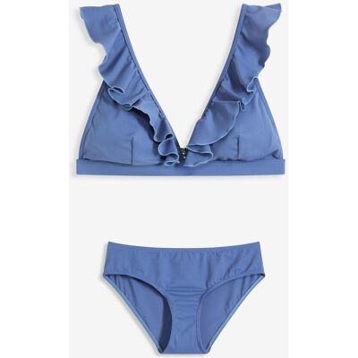 bonprix Bikini mit Volant (2-tlg.Set)blau 38Damen bonprix Bikini mit Volant (2-tlg.Set)blau 38Damen