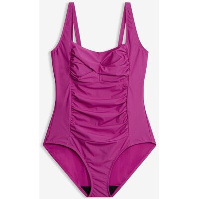 bonprix Medium Shape-Badeanzug mit Wickeloptiklila 48Damen bonprix Medium Shape-Badeanzug mit Wickeloptiklila 48Damen