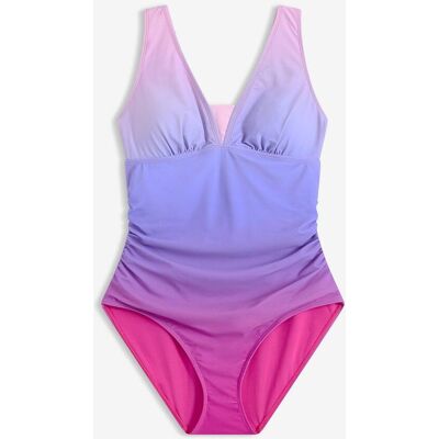 bonprix Medium Shape-Badeanzug mit Raffunglila 42Damen bonprix Medium Shape-Badeanzug mit Raffunglila 42Damen