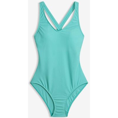 bonprix Badeanzug mit abnehmbaren Trägern hintenblau 42Damen bonprix Badeanzug mit abnehmbaren Trägern hintenblau 42Damen