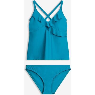 bonprix Tankini (2-tlg.Set) mit Volantsblau 36Damen bonprix Tankini (2-tlg.Set) mit Volantsblau 36Damen
