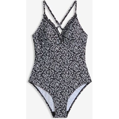 bonprix Badeanzug mit gekreuzten Trägernschwarz 46Damen bonprix Badeanzug mit gekreuzten Trägernschwarz 46Damen