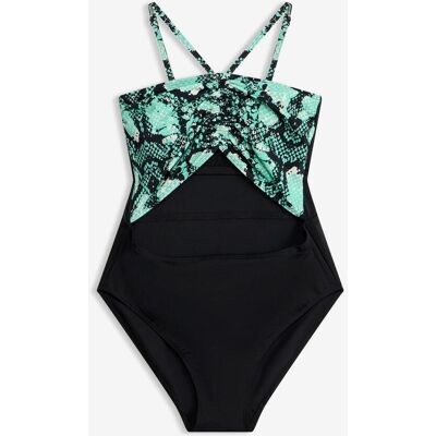 bonprix Bandeau-Badeanzug im Nacken zum Bindenschwarz 42Damen bonprix Bandeau-Badeanzug im Nacken zum Bindenschwarz 42Damen