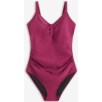 bonprix Medium Shape-Badeanzug mit Raffungenlila 38Damen bonprix Medium Shape-Badeanzug mit Raffungenlila 38Damen