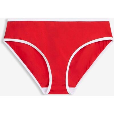 bonprix Bikinihose mit weißen Kontrastnähtenrot 40Damen bonprix Bikinihose mit weißen Kontrastnähtenrot 40Damen
