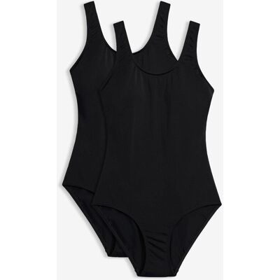 bonprix Badeanzug im Doppelpack (2er Pack)schwarz 48Damen bonprix Badeanzug im Doppelpack (2er Pack)schwarz 48Damen