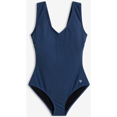 bonprix Medium Shape-Badeanzug mit V-Ausschnittblau 52Damen bonprix Medium Shape-Badeanzug mit V-Ausschnittblau 52Damen