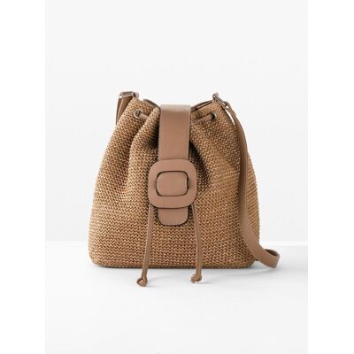 bonprix Beuteltasche in Strohoptikbeige 0Damen bonprix Beuteltasche in Strohoptikbeige 0Damen