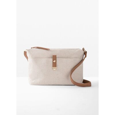 bonprix Stoffumhängetasche mit Detailbeige 0Damen bonprix Stoffumhängetasche mit Detailbeige 0Damen