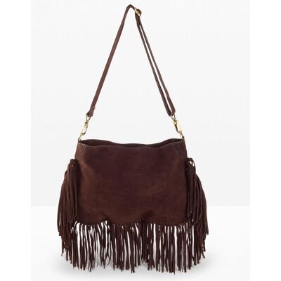 bonprix Lederhandtasche mit Fransenbraun 0Damen bonprix Lederhandtasche mit Fransenbraun 0Damen
