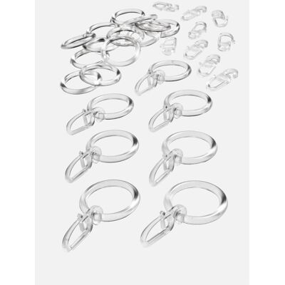 bonprix Gardinenringe mit Haken (30-tlg. Set)farblos 0false bonprix Gardinenringe mit Haken (30-tlg. Set)farblos 0false