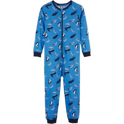 bonprix Schlafoverall aus reiner Bio-Baumwolleblau 92Knaben bonprix Schlafoverall aus reiner Bio-Baumwolleblau 92Knaben