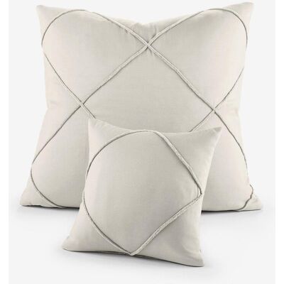 bonprix Kissenbezug mit Rechtecken (2er Pack)beige 2 (2er Pack 80/80 cm)false bonprix Kissenbezug mit Rechtecken (2er Pack)beige 2 (2er Pack 80/80 cm)false