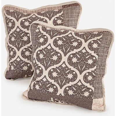 bonprix Kissenbezug mit Patchwork Druck (2er Pack)beige 2 (2er Pack Kissenhüllen 80/80 cm)false bonprix Kissenbezug mit Patchwork Druck (2er Pack)beige 2 (2er Pack Kissenhüllen 80/80 cm)false