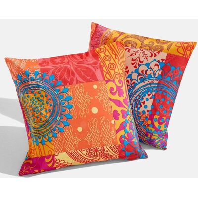 bonprix Kissenbezug mit Patchwork Druck (2er Pack)orange 1 (2er Pack Kissenhüllen 40/40 cm)false bonprix Kissenbezug mit Patchwork Druck (2er Pack)orange 1 (2er Pack Kissenhüllen 40/40 cm)false