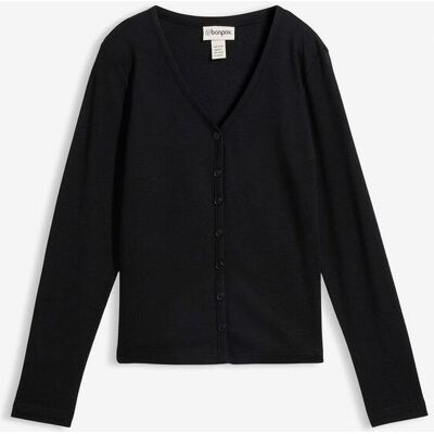 bonprix Heavy Jersey Shirtjacke aus reiner Bio-Baumwolleschwarz 36Damen bonprix Heavy Jersey Shirtjacke aus reiner Bio-Baumwolleschwarz 36Damen