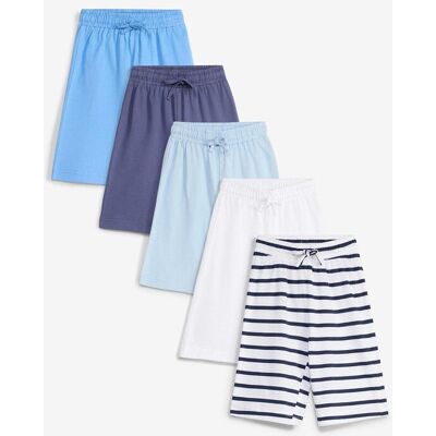bonprix Jersey-Bermuda aus reiner Bio Baumwolle (5er Pack)blau 122Knaben bonprix Jersey-Bermuda aus reiner Bio Baumwolle (5er Pack)blau 122Knaben