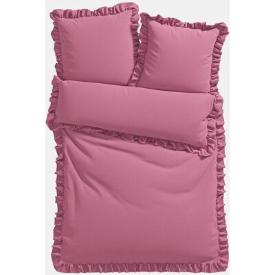 bonprix Linon-Bettwäsche mit Rüschenlila 2 (1x 80/80 cm, 1x 155/220 cm)false bonprix Linon-Bettwäsche mit Rüschenlila 2 (1x 80/80 cm, 1x 155/220 cm)false