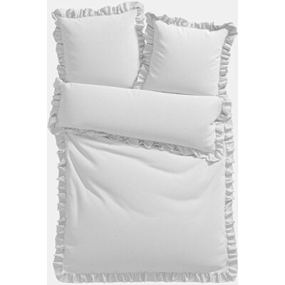 bonprix Linon-Bettwäsche mit Rüschenweiß 2 (1x 80/80 cm, 1x 155/220 cm)false bonprix Linon-Bettwäsche mit Rüschenweiß 2 (1x 80/80 cm, 1x 155/220 cm)false