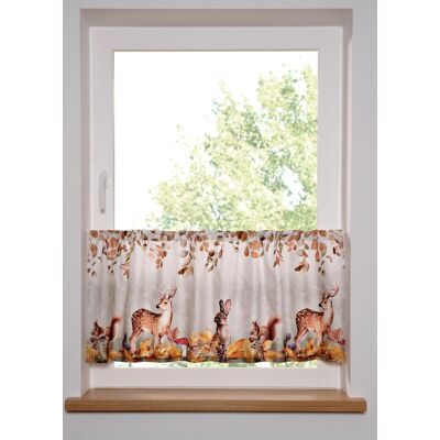 bonprix Scheibengardine mit Tiere Druckgrau 1 (H/B: 30/90 cm)false bonprix Scheibengardine mit Tiere Druckgrau 1 (H/B: 30/90 cm)false