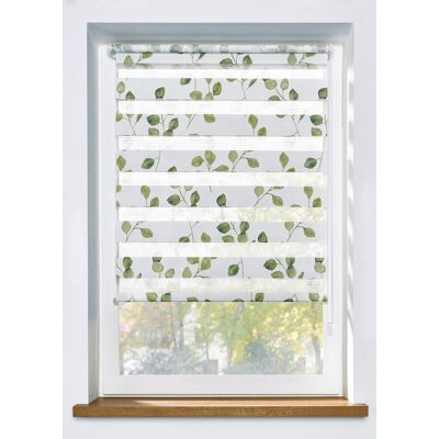 bonprix Doppelrollo mit Blätter Druckgrün 7 (H/B: 130/110 cm)false bonprix Doppelrollo mit Blätter Druckgrün 7 (H/B: 130/110 cm)false