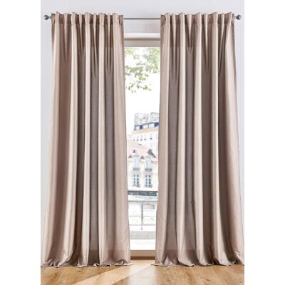 bonprix Pflegeleichte Vorhänge aus recyceltem Polyester (2er Pack)beige 1 (H/B: 145/140 cm)false bonprix Pflegeleichte Vorhänge aus recyceltem Polyester (2er Pack)beige 1 (H/B: 145/140 cm)false
