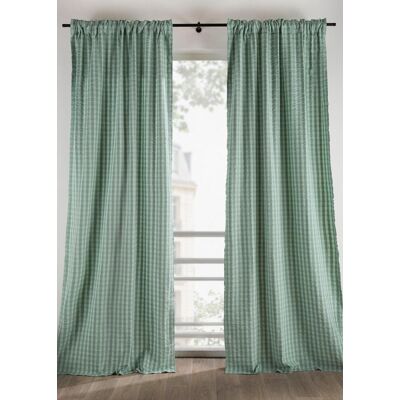 bonprix Vorhang aus Bio-Baumwolle in Seersucker Qualität (1er Pack)grün 2 (H/B: 175/110 cm)false bonprix Vorhang aus Bio-Baumwolle in Seersucker Qualität (1er Pack)grün 2 (H/B: 175/110 cm)false