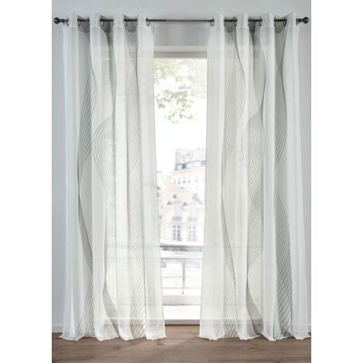 bonprix Gardine mit Wellen Druck (1er Pack)grün 1 (H/B: 145/135 cm)false bonprix Gardine mit Wellen Druck (1er Pack)grün 1 (H/B: 145/135 cm)false