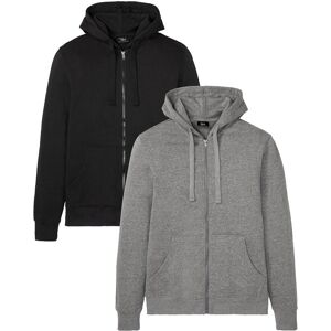 bonprix Kapuzen-Sweatjacke (2er Pack)grau 68Herren bonprix Kapuzen-Sweatjacke (2er Pack)grau 68Herren