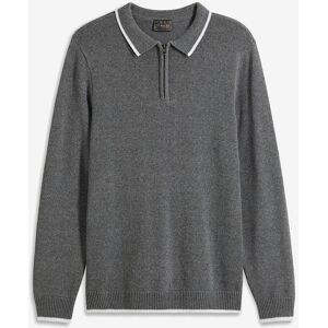 bonprix Polo Pullover mit recycelter Baumwollegrau 44Herren bonprix Polo Pullover mit recycelter Baumwollegrau 44Herren