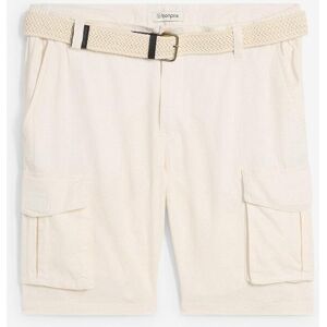bonprix Regular Fit Cargo-Bermuda mit Gürtel aus luftigem Leinen-Mixbeige 52Herren bonprix Regular Fit Cargo-Bermuda mit Gürtel aus luftigem Leinen-Mixbeige 52Herren