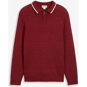 bonprix Polo Pullover mit recycelter Baumwollerot 64Herren bonprix Polo Pullover mit recycelter Baumwollerot 64Herren