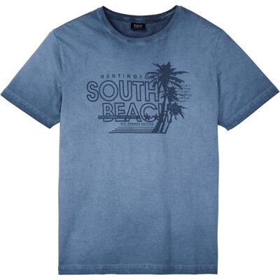 bonprix T-Shirt in ausgewaschener Optik aus reiner Bio-Baumwolleblau 64Herren bonprix T-Shirt in ausgewaschener Optik aus reiner Bio-Baumwolleblau 64Herren