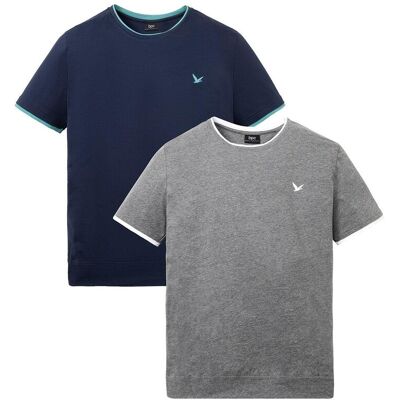 bonprix T-Shirt (2er Pack)blau 72Herren bonprix T-Shirt (2er Pack)blau 72Herren