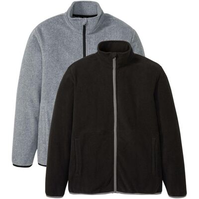 bonprix Fleecejacke (2er Pack)schwarz 64Herren bonprix Fleecejacke (2er Pack)schwarz 64Herren