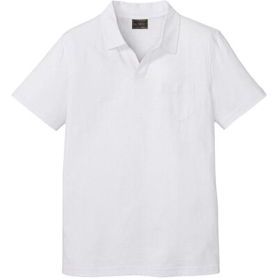 bonprix Poloshirt aus reiner Bio-Baumwolleweiß 44Herren bonprix Poloshirt aus reiner Bio-Baumwolleweiß 44Herren