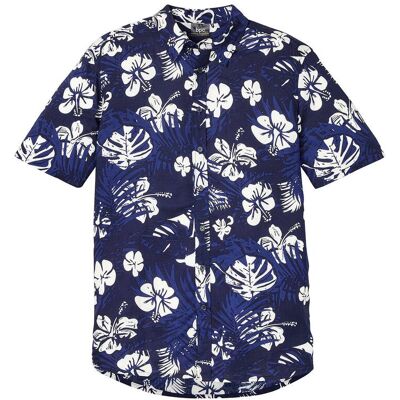 bonprix Kurzarmhemd aus Viskose in Regular Fitblau 49Herren bonprix Kurzarmhemd aus Viskose in Regular Fitblau 49Herren
